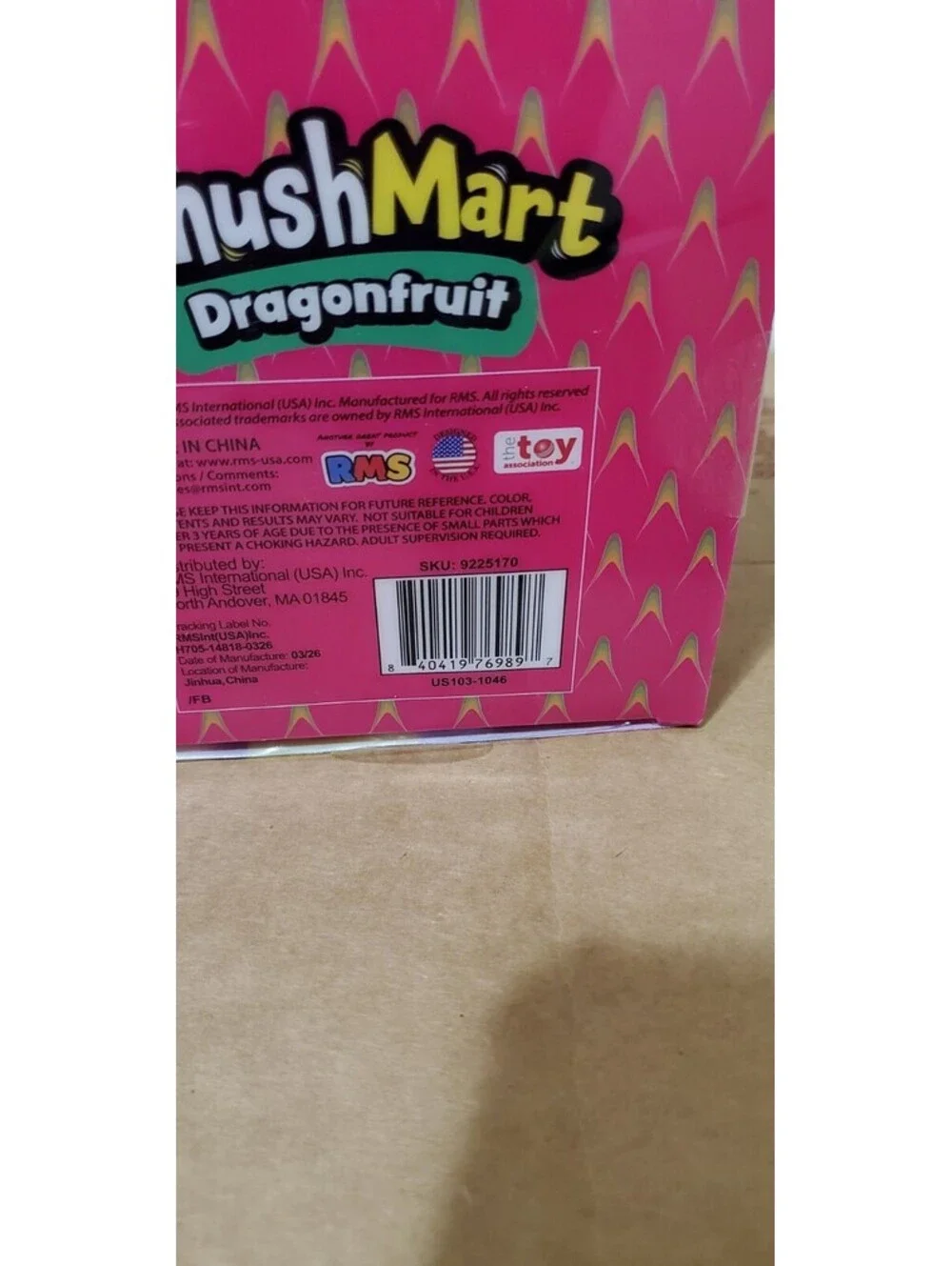 Smush Mart Dragonfruit Squishy Toy Crazy Fun RMS International NIB New 2026
